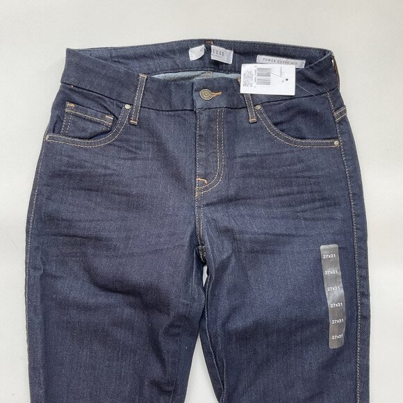 Guess Women’s Power Curvy Mid Rise Skinny Jeans Dark Indigo Size 27 - Picture 6 of 12